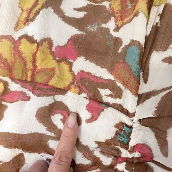 Cleobella Cecilia Ankle Dress Shea M Floral Chiffon Boho Maxi Slit Wedding Guest - Picture 6 of 16